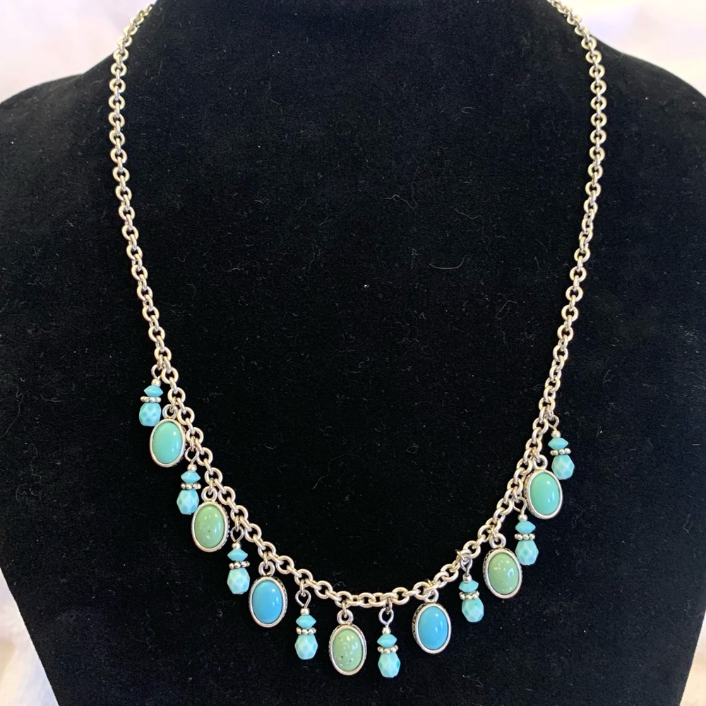 Vintage Turquoise Dangle Necklace